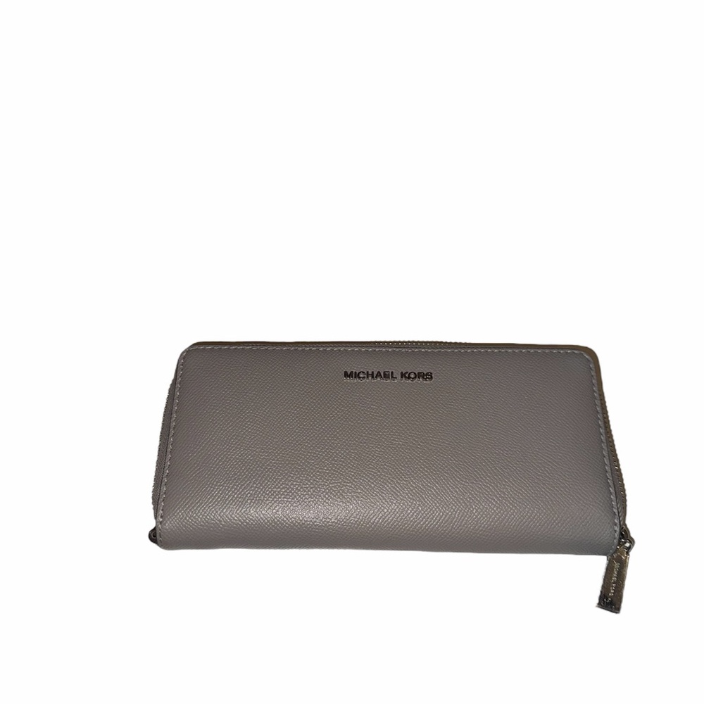Michael Kors Taupe Zip-Around Wallet